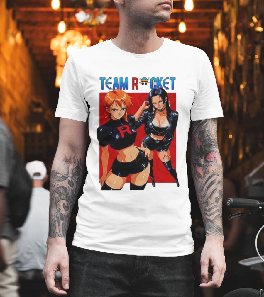 Team Rocket Nami Nico Robin Anime Crossover T-Shirt