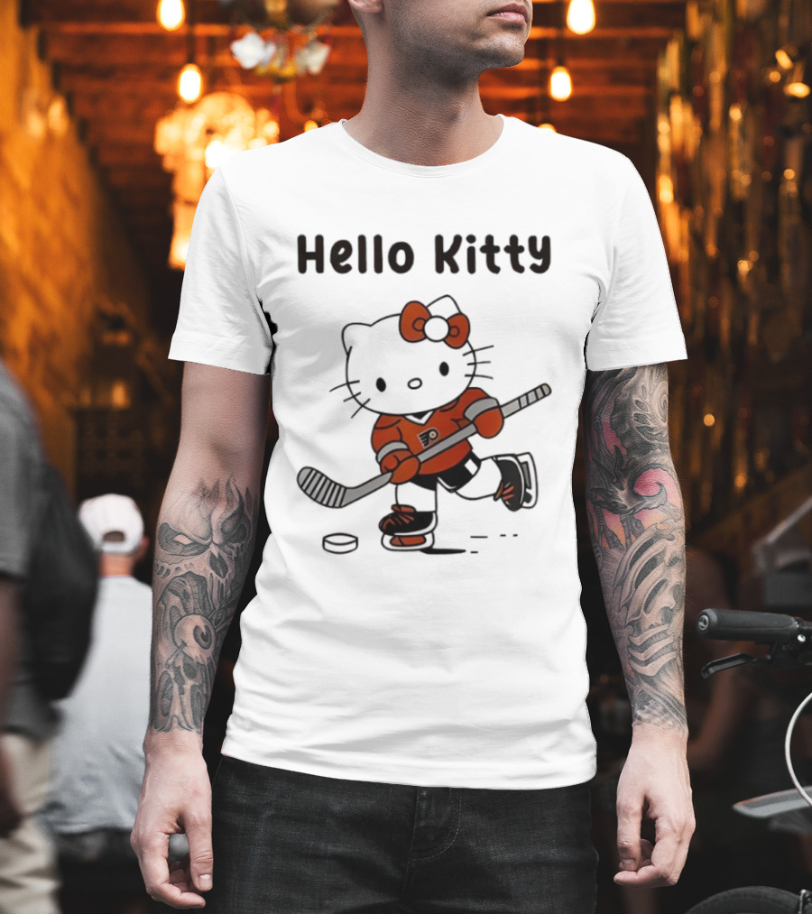 Philadelphia Flyers Hello Kitty Ice Hockey Collaboration 2026 T-Shirt