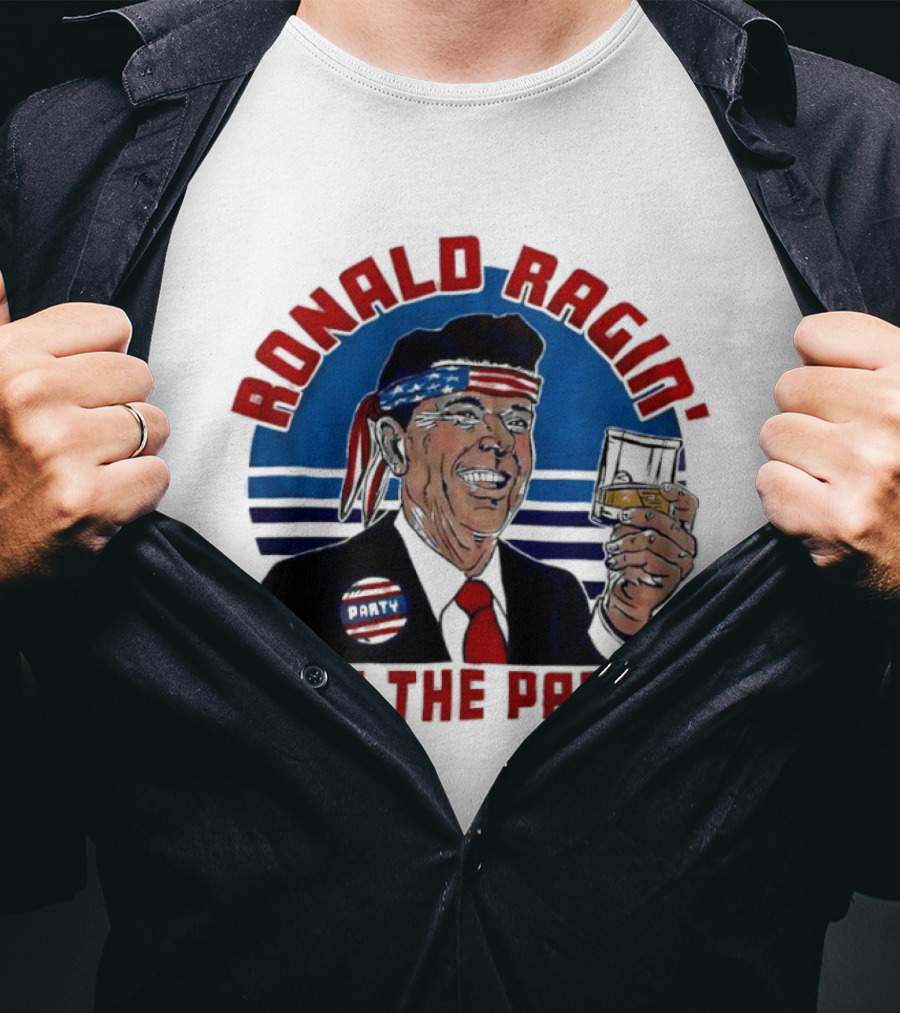 Ronald Ragin Join The Party President Retro Headband T-Shirt