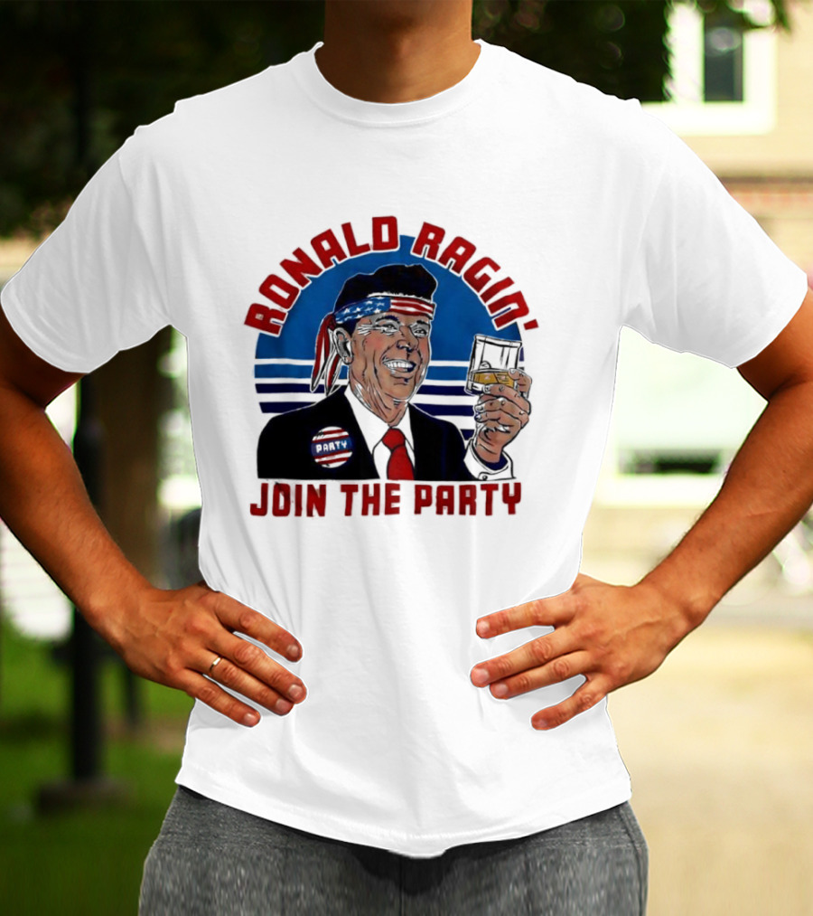 Ronald Ragin Join The Party President Retro Headband T-Shirt