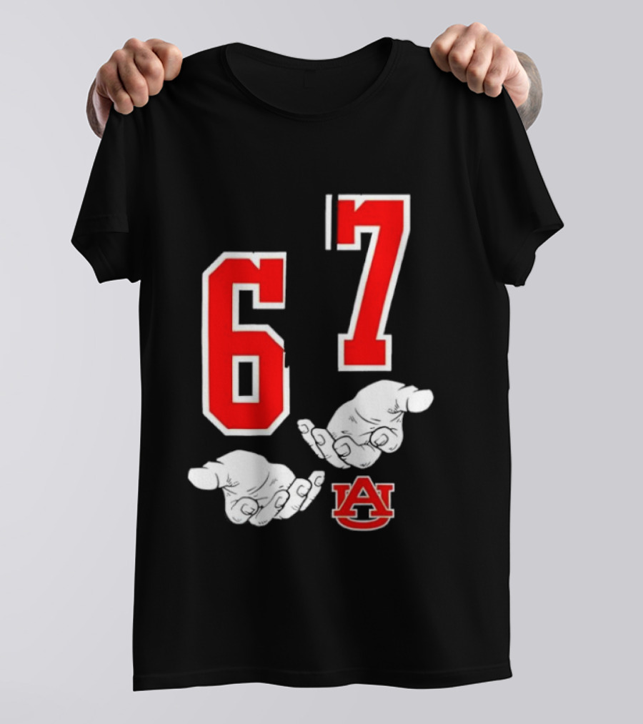 67 Auburn Basketball A Logo Red White T-Shirt
