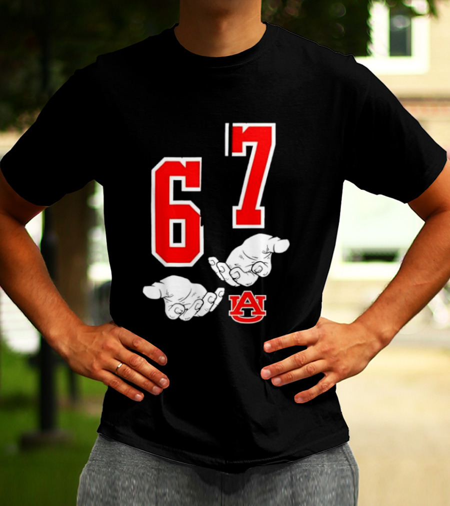 67 Auburn Basketball A Logo Red White T-Shirt