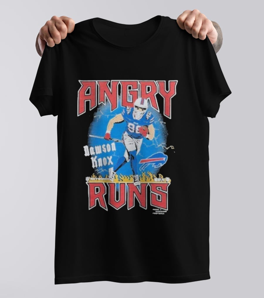 Buffalo Bills Angry Runs Dawson Knox NFL Network Good Morning Football T-Shirt
