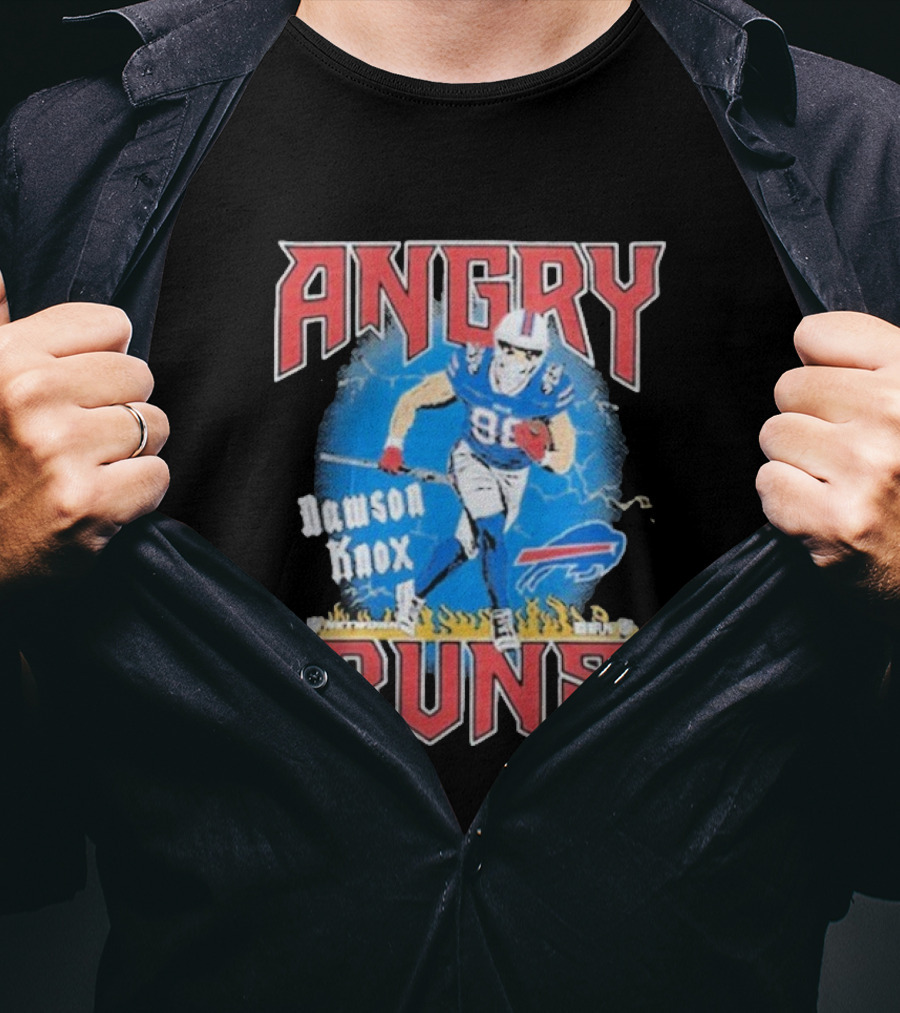 Buffalo Bills Angry Runs Dawson Knox NFL Network Good Morning Football T-Shirt