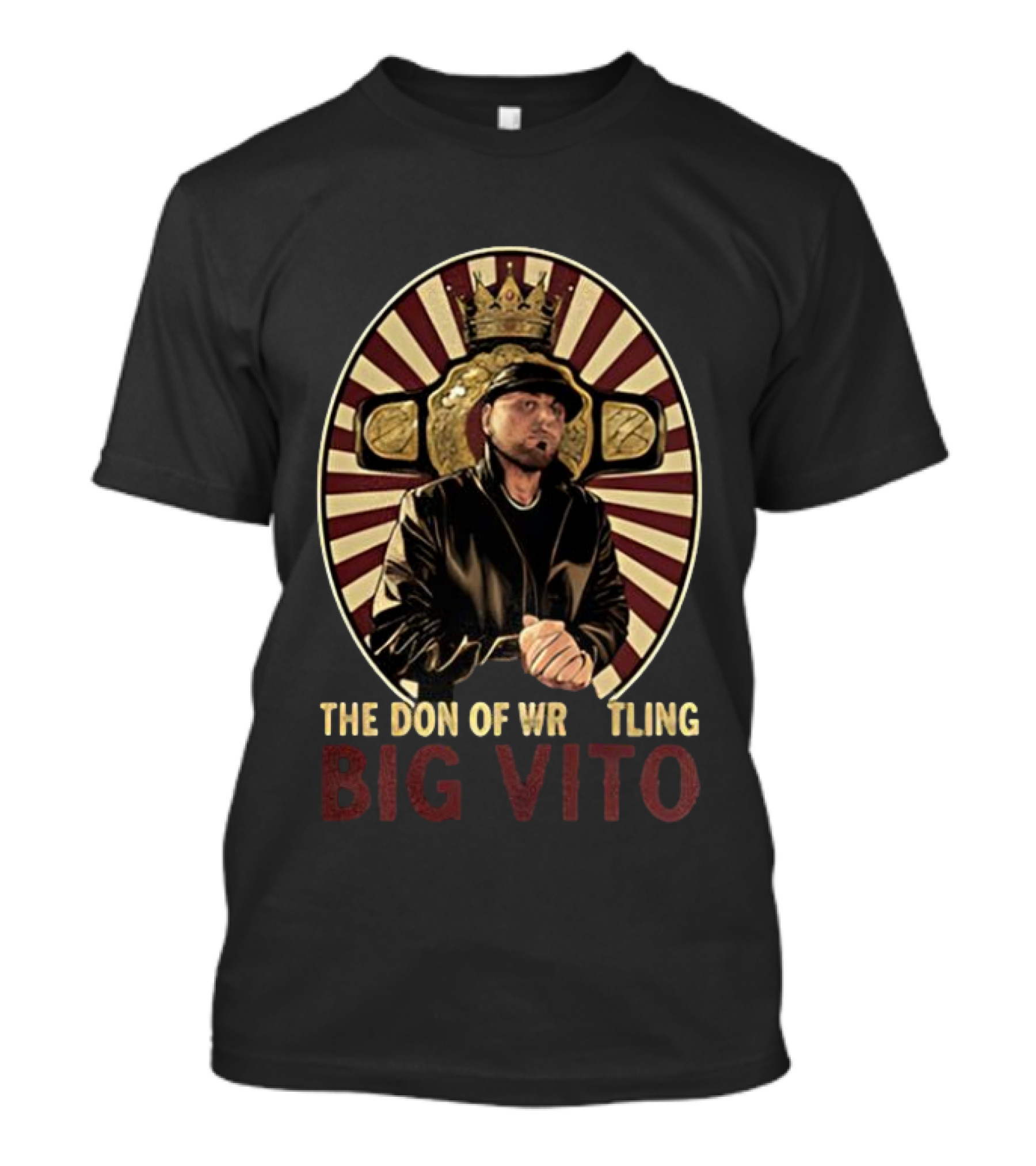 Big Vito The Don Of Wrestling Hardcore Champ Vintage WWE Crown Belt T-Shirt