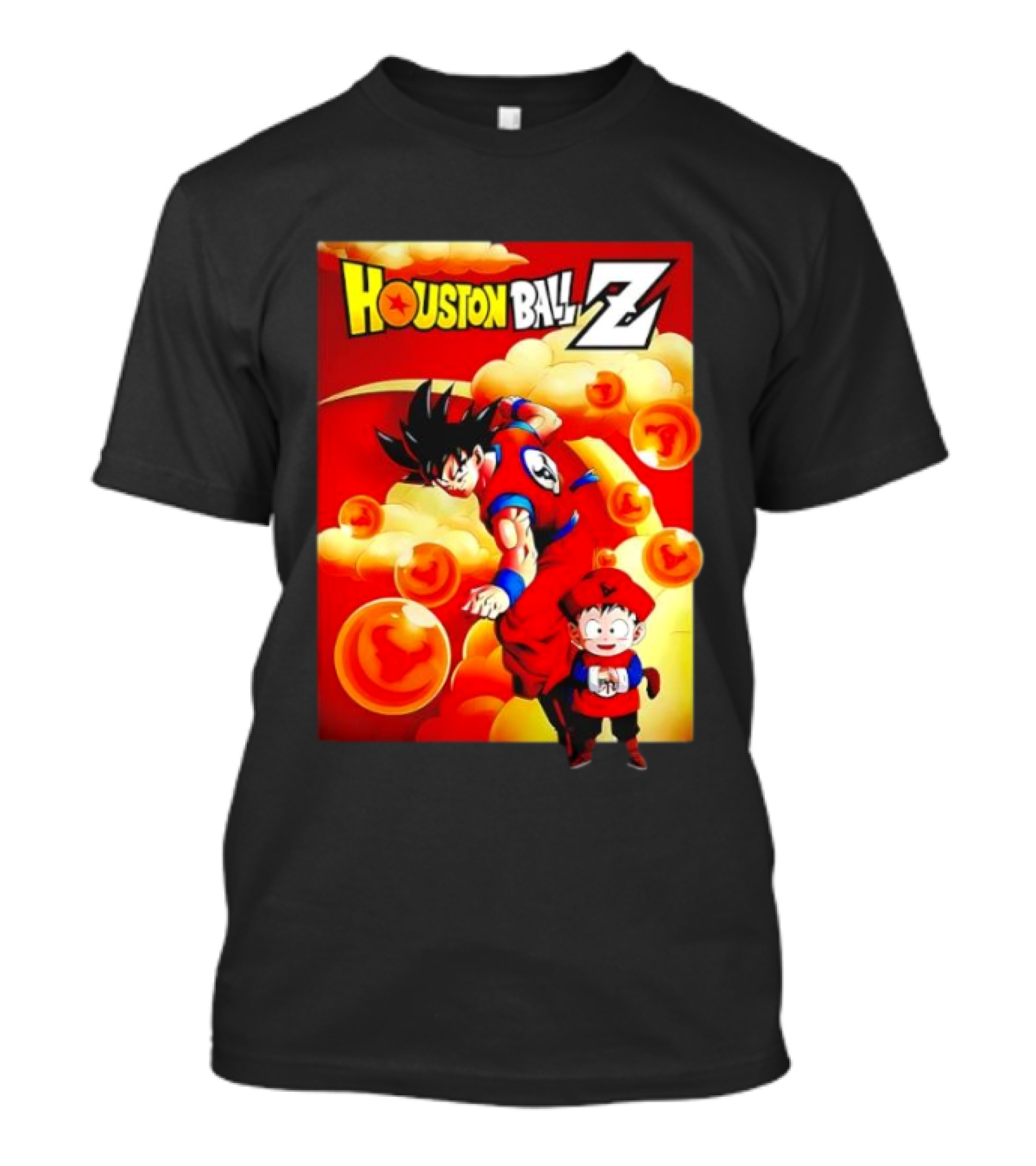 Houston Ball Z Dragon Ball Z Crossover NFL Houston Texans Collaboration T-Shirt