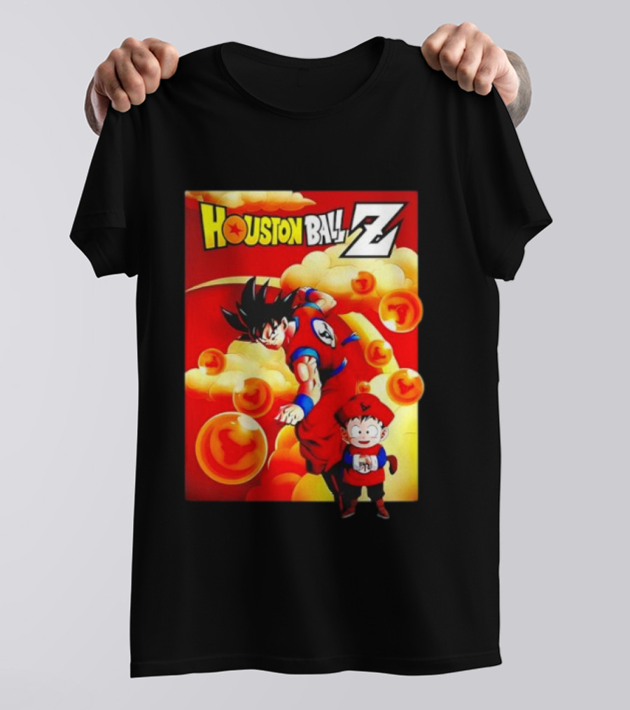Houston Ball Z Dragon Ball Z Crossover NFL Houston Texans Collaboration T-Shirt