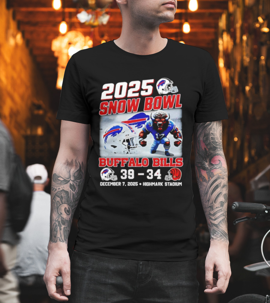 2025 Snow Bowl Buffalo Bills 39 34 Highlights Winnaar T-Shirt