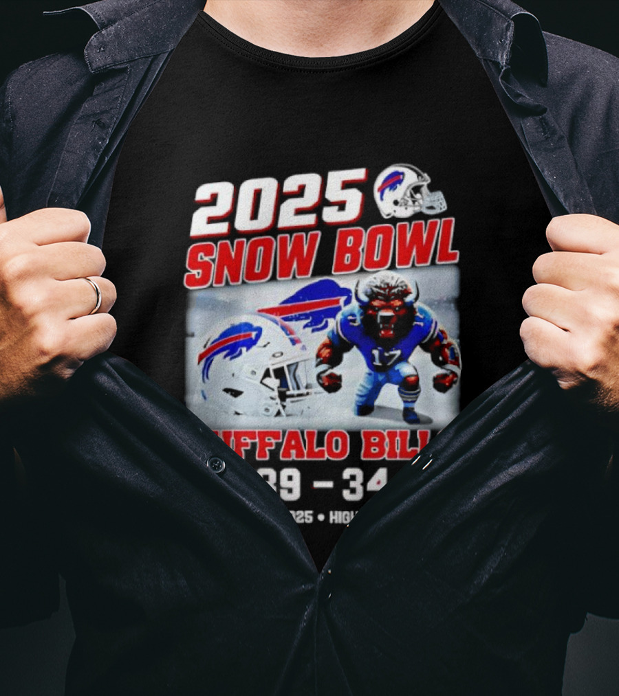 2025 Snow Bowl Buffalo Bills 39 34 Highlights Winnaar T-Shirt