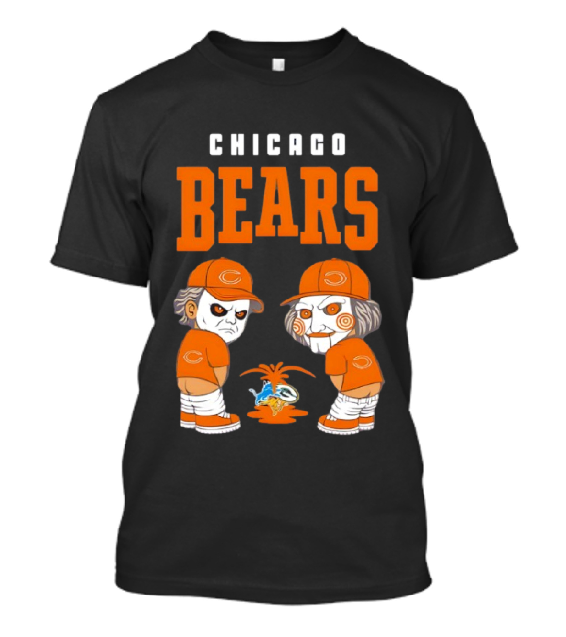 Chicago Bears Michael Myers Billy The Puppet Miami Dolphins Rivalry T-Shirt