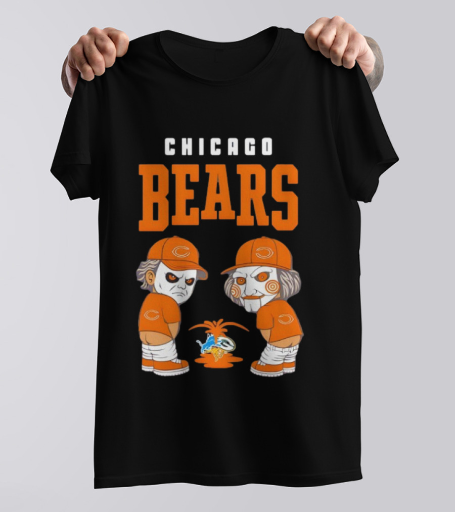 Chicago Bears Michael Myers Billy The Puppet Miami Dolphins Rivalry T-Shirt