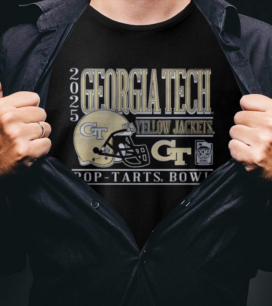 Georgia Tech Yellow Jackets 2025 Pop Tarts Bowl Helmet GT T-Shirt