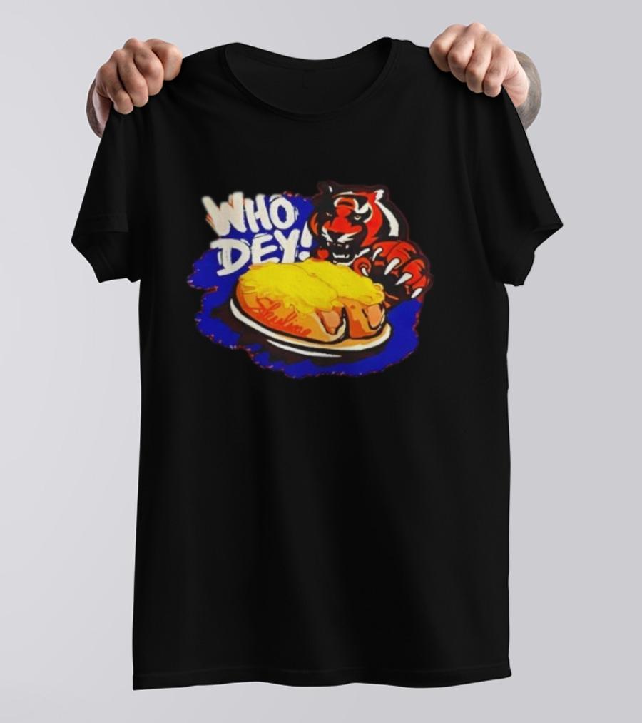 Who Dey Cincinnati Bengals Skyline Chili Coneys Tiger T-Shirt
