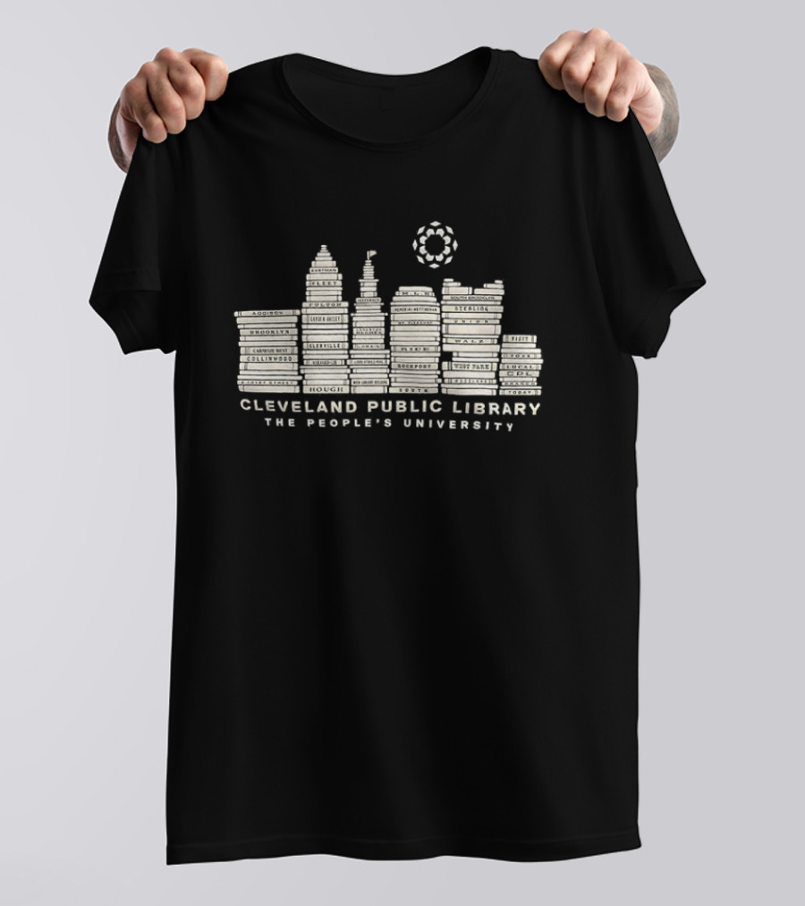 Cleveland Public Library The People's University Skyline Books T-Shirt