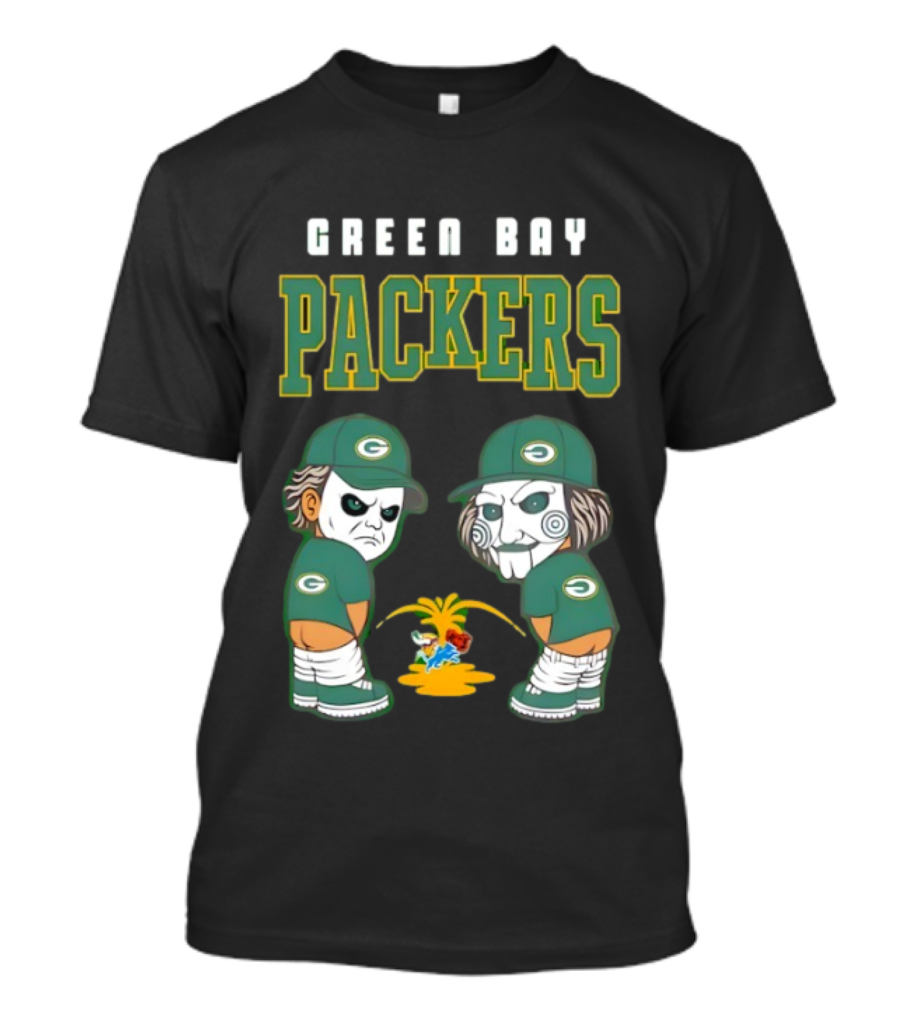 Green Bay Packers Michael Myers Billy The Puppet Pissing T-Shirt