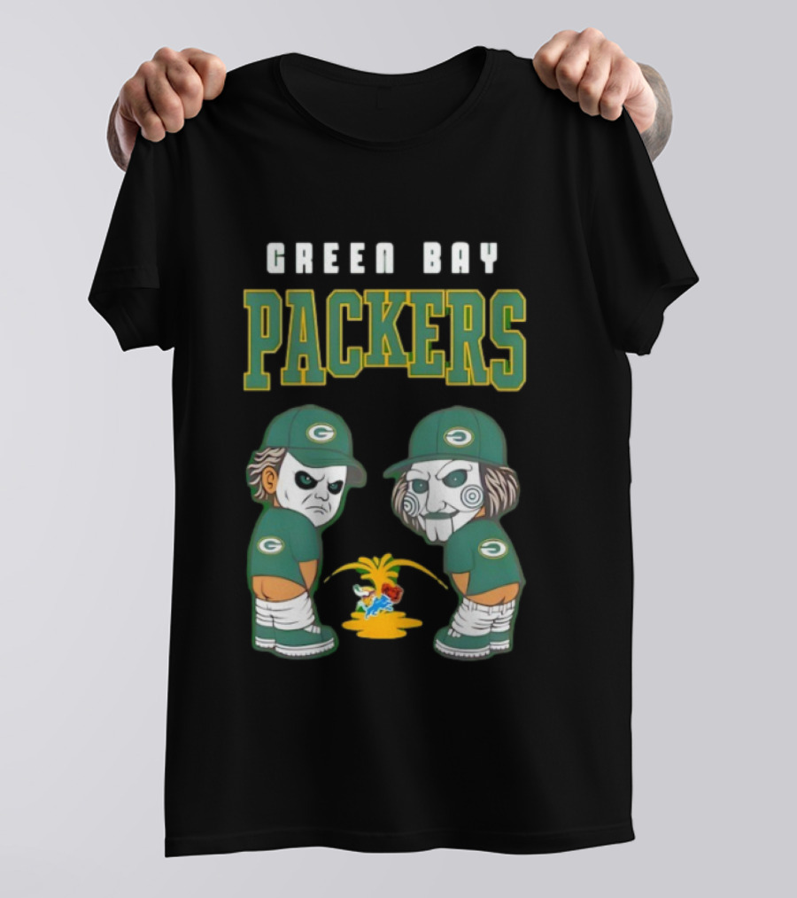 Green Bay Packers Michael Myers Billy The Puppet Pissing T-Shirt