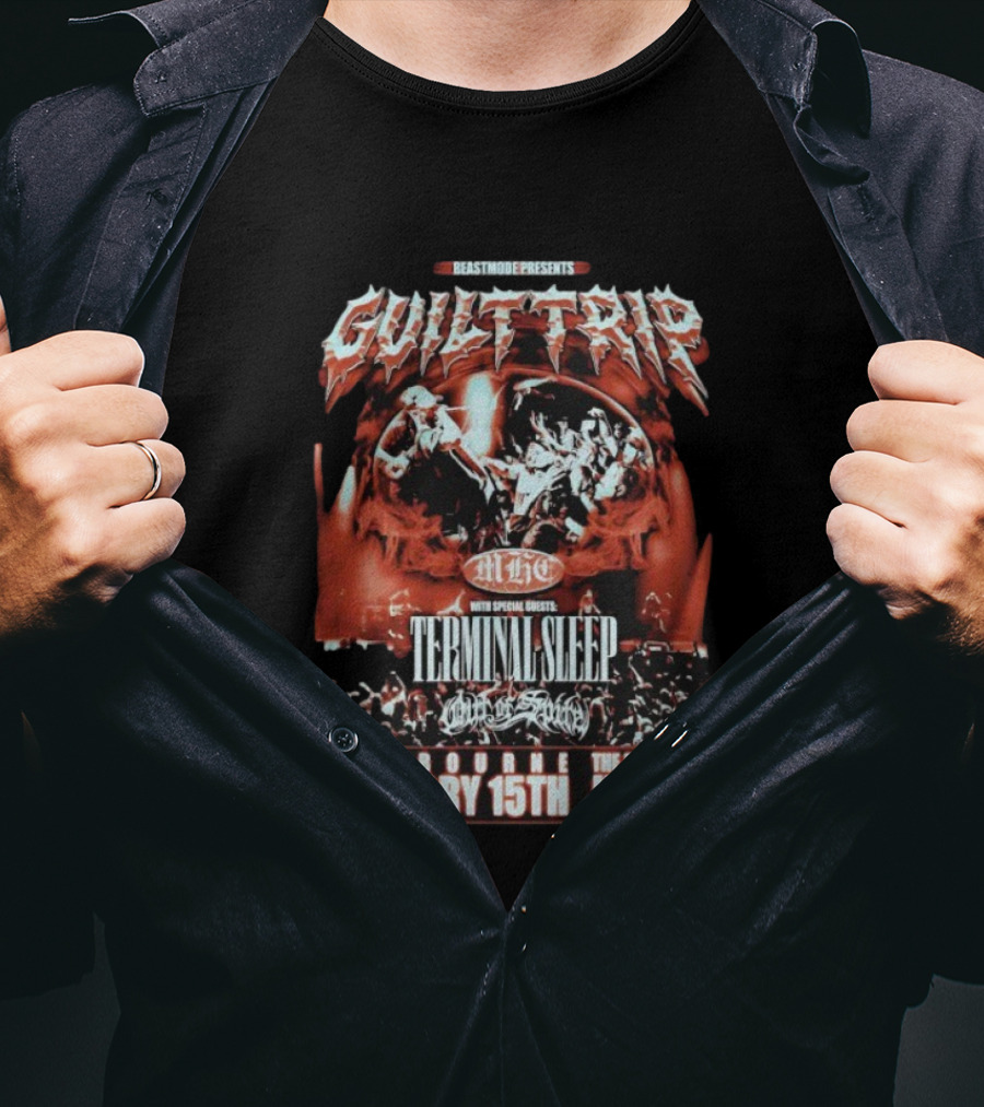 Beastmode Presents Guilt Trip Terminal Sleep MH Chaos On Broadway January 15th Melbourne Bendigo Hotel T-Shirt