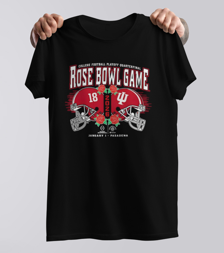College Football Playoff Quarterfinal Rose Bowl Game Indiana Hoosiers Vs Alabama Crimson Tide January 1 Pasadena T-Shirt