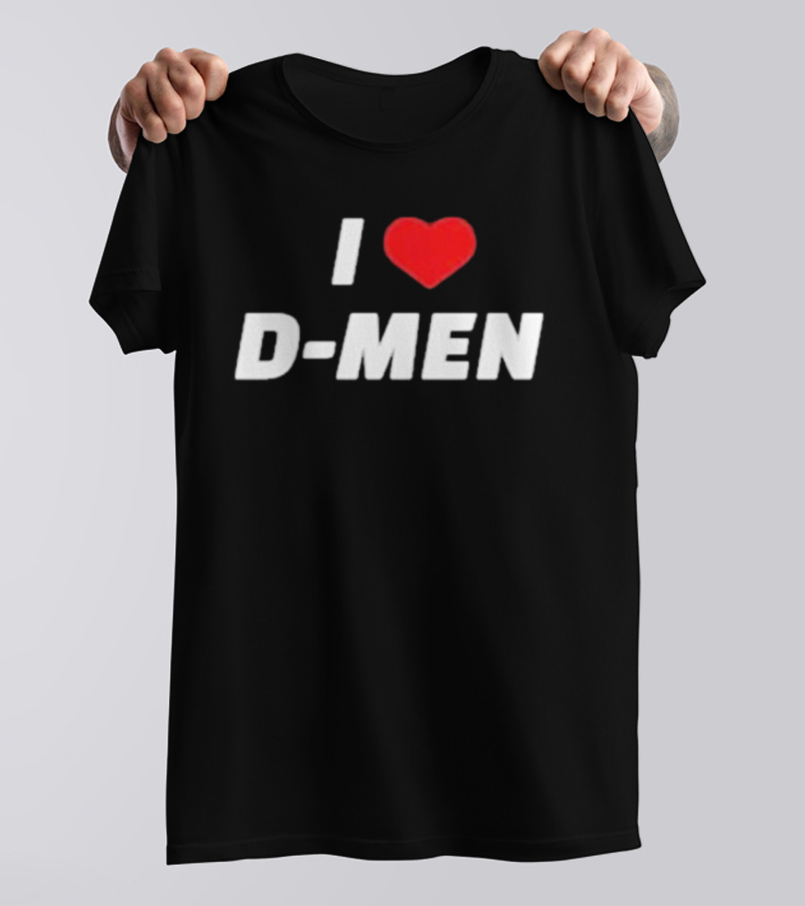 I Love D Men Heart T-Shirt