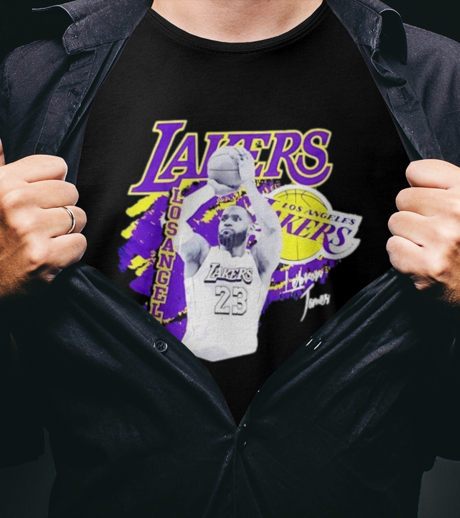 Los Angeles Lakers LeBron James 23 Basketball NBA Team T-Shirt