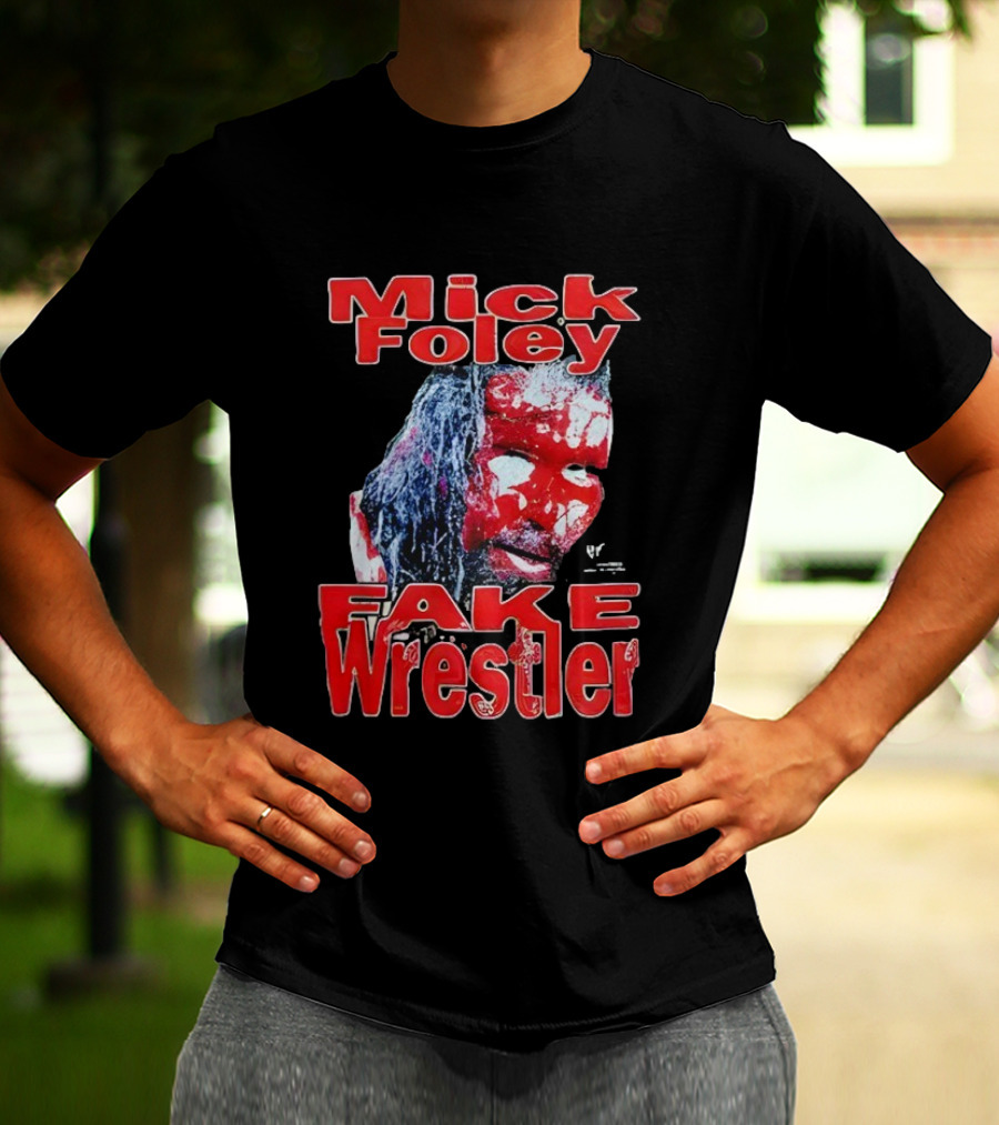 Mick Foley Fake Wrestler Horror Blood Face T-Shirt
