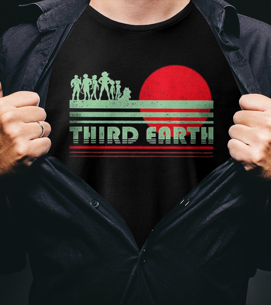 Third Earth Retro Fantasy Sunset Iconic Group T-Shirt