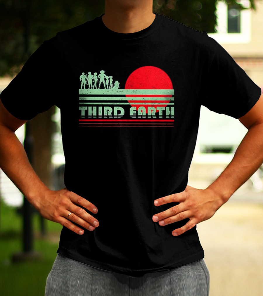Third Earth Retro Fantasy Sunset Iconic Group T-Shirt