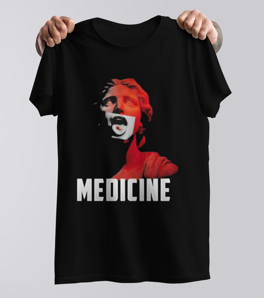 Toza Medicine Statue Red Sculpture With Distorted Face T-Shirt