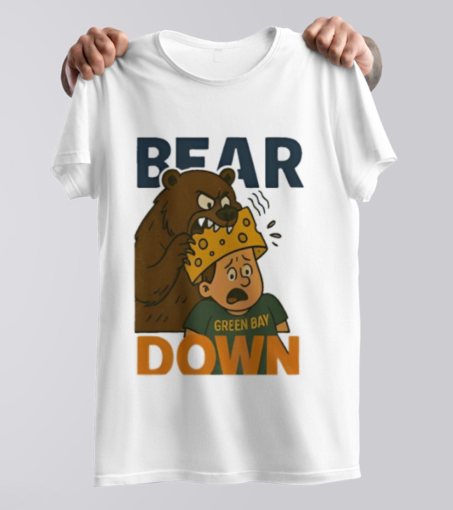 Bear Down Green Bay Packers Rivalry Cheesy Confrontation T-Shirt