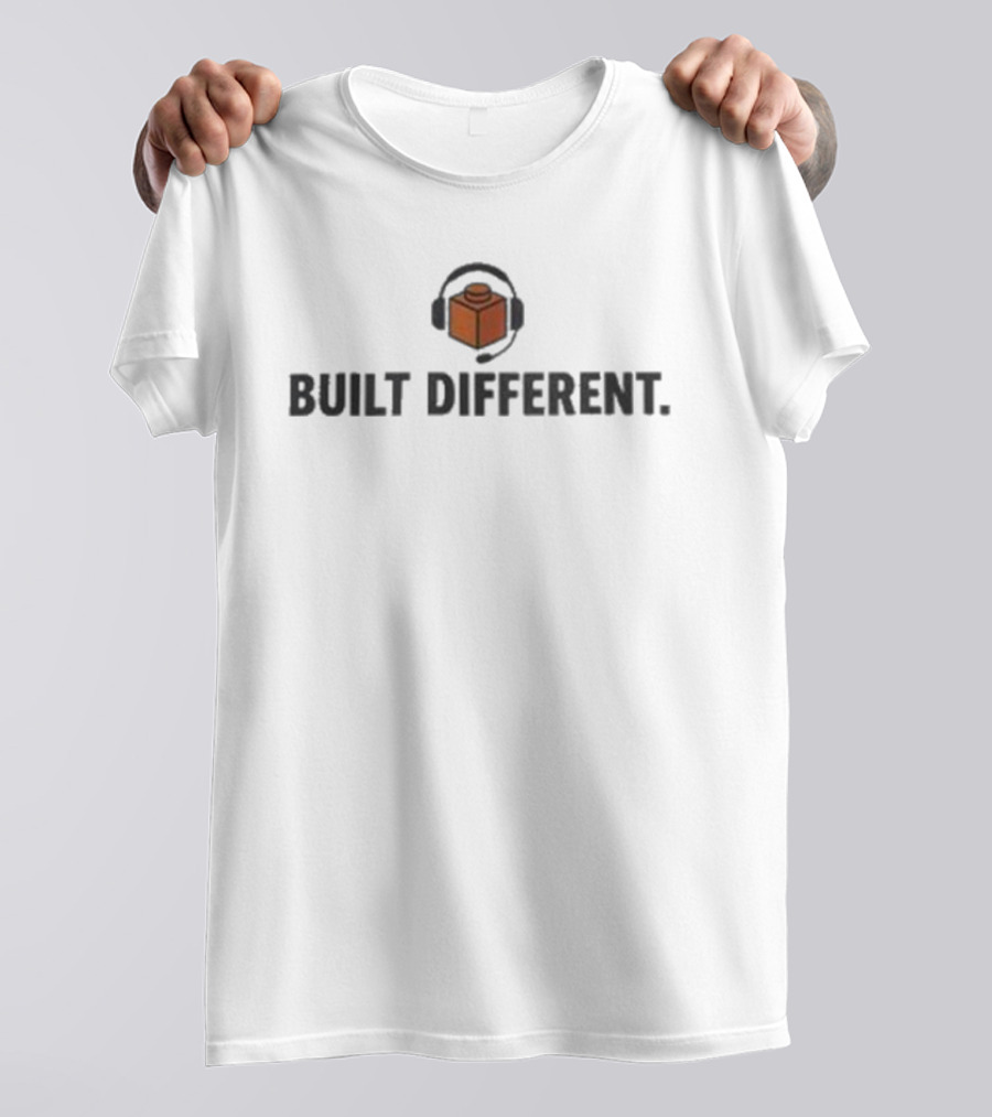 Headset Lego Brick Built Different T-Shirt