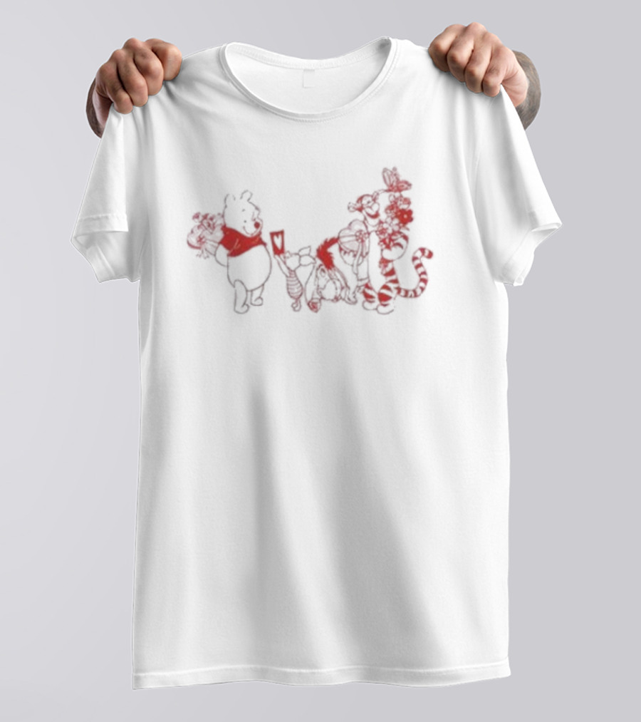 Disney Winnie The Pooh Tigger Piglet Valentine Love Adventure T-Shirt
