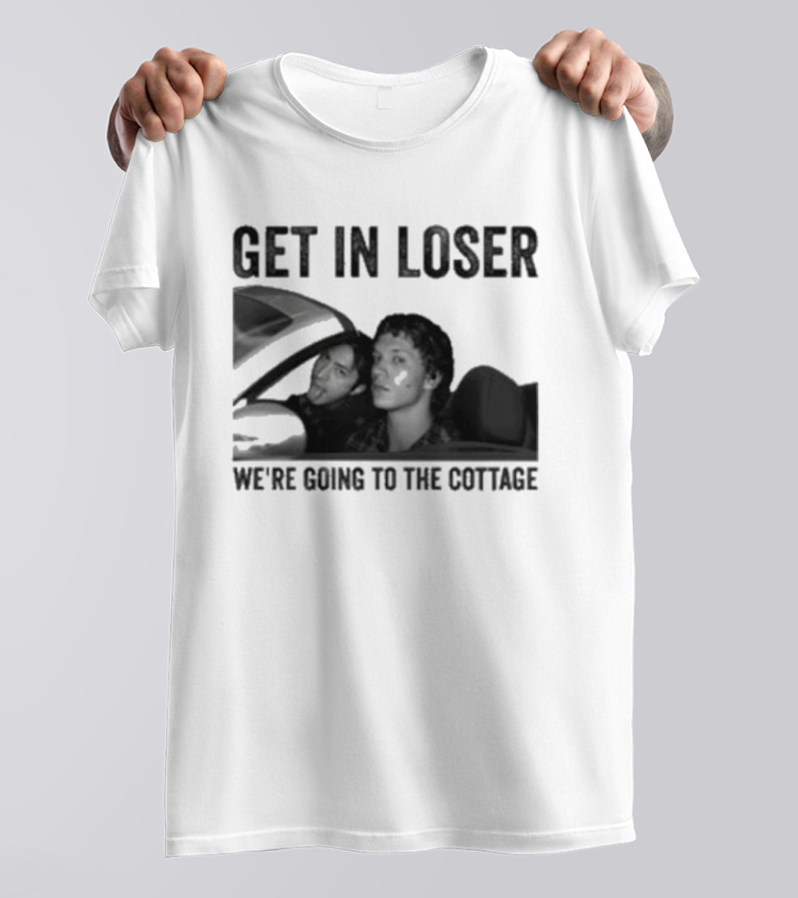 Get In Loser We're Going To The Cottage Drive Car Heated Rivalry T-Shirt