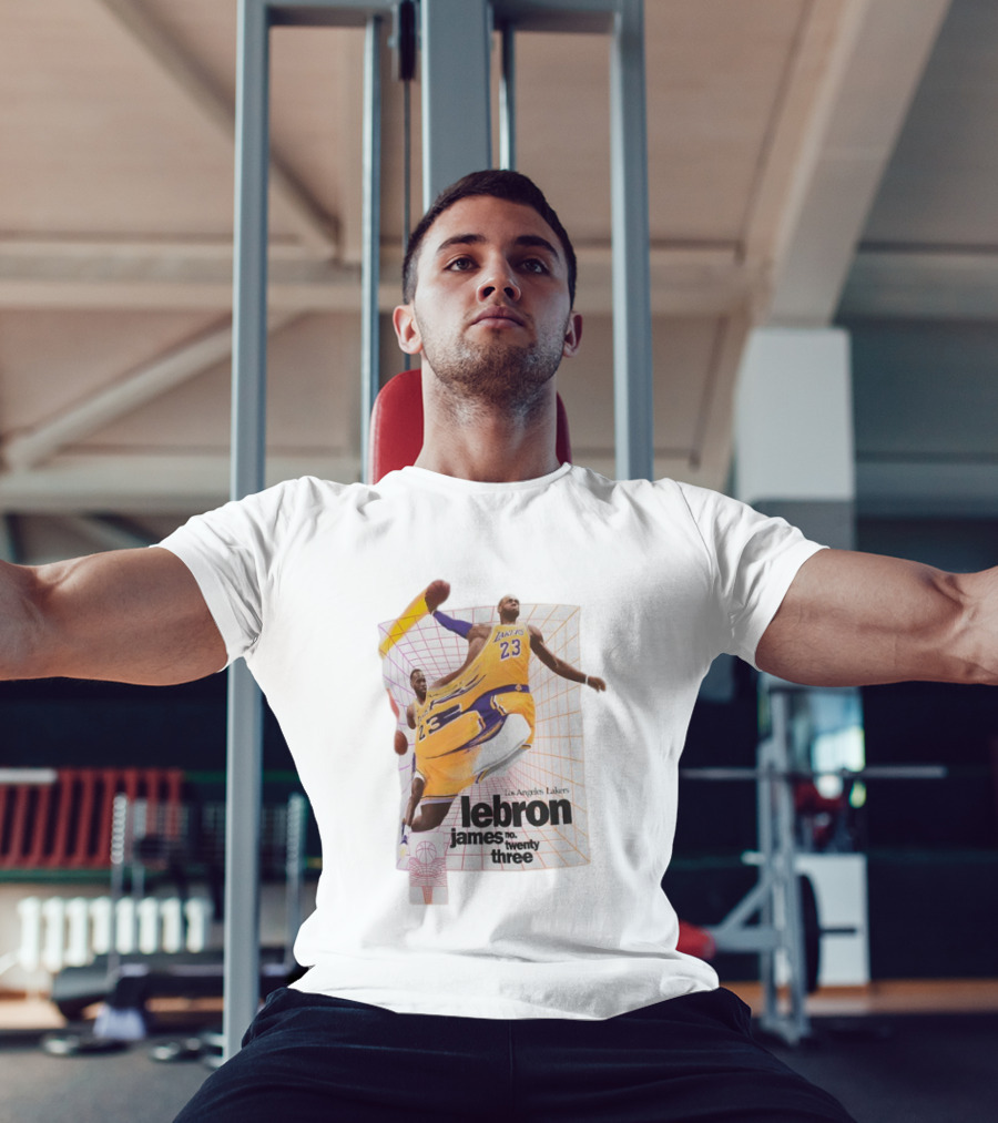 Los Angeles Lakers LeBron James Number 23 Time Warp Basketball T-Shirt