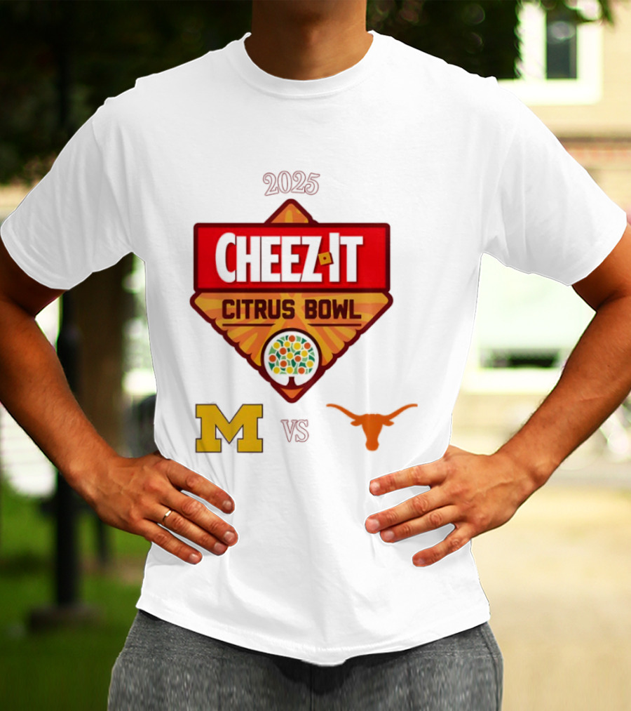 2025 Cheez It Citrus Bowl Texas Longhorns Vs Michigan Wolverines T-Shirt