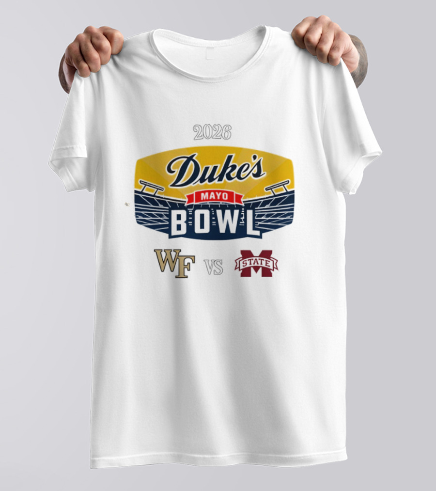 Wake Forest Vs. Mississippi State 2026 Duke’s Mayo Bowl College Football Game T-Shirt