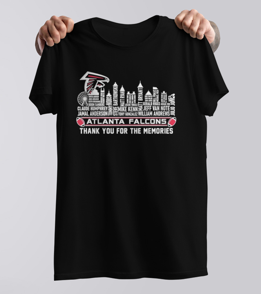 Atlanta Falcons City Skyline Thank You For The Memories T-Shirt