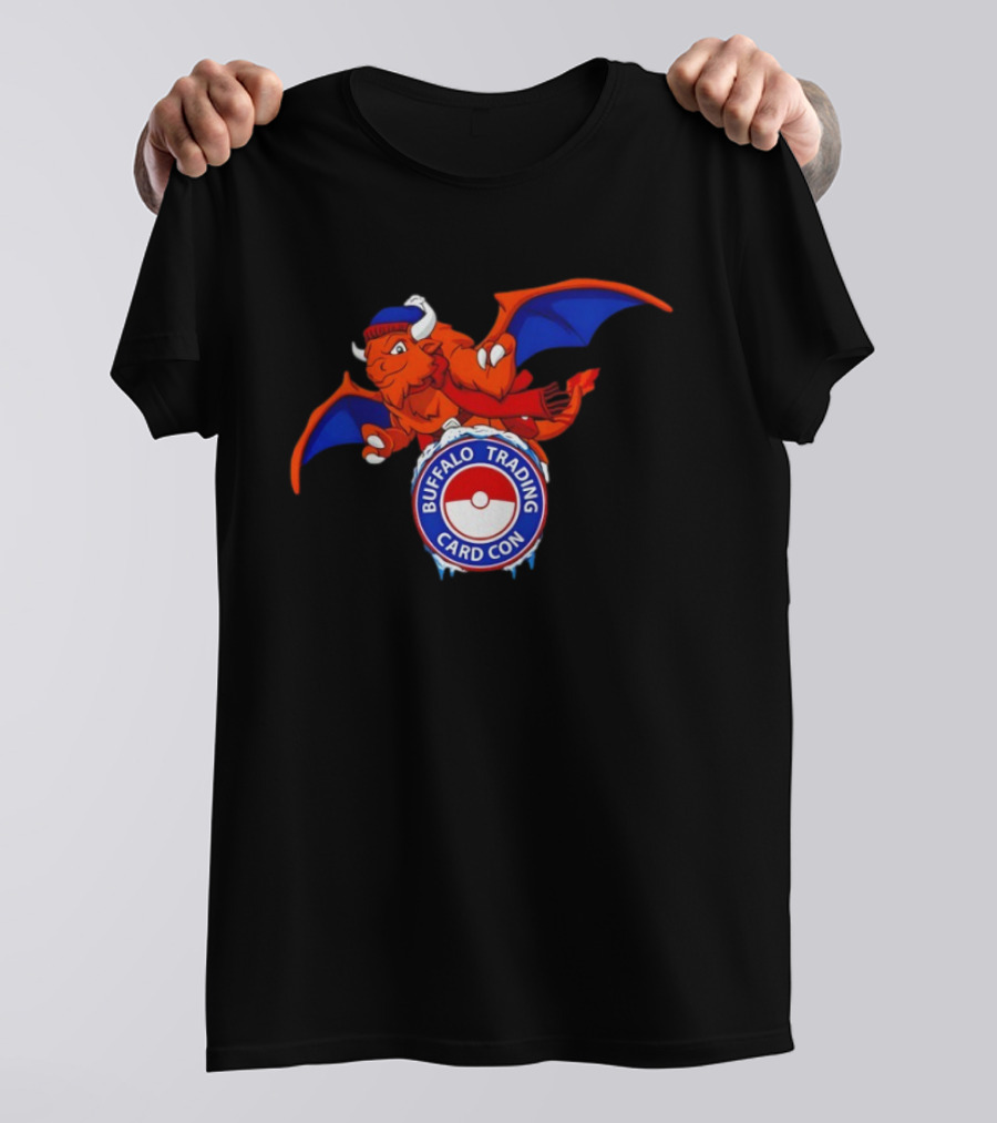 Buffalo Trading Card Con Dragon Wings Ice Pokéball T-Shirt