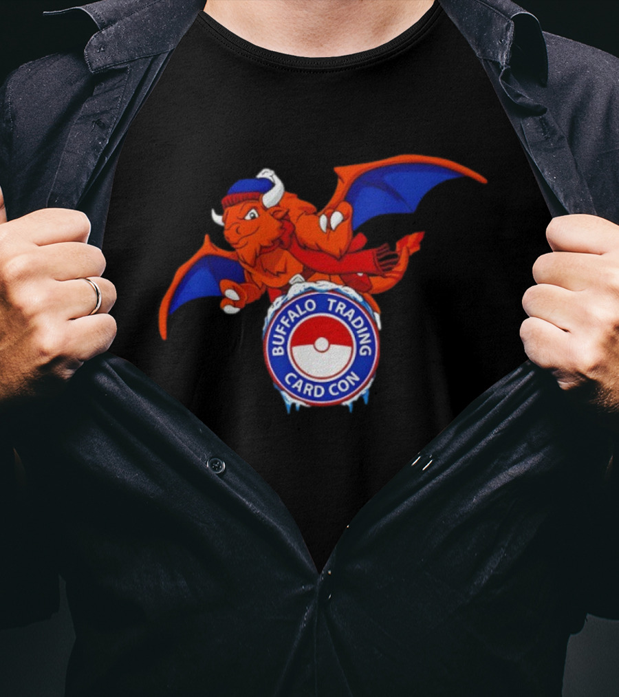 Buffalo Trading Card Con Dragon Wings Ice Pokéball T-Shirt