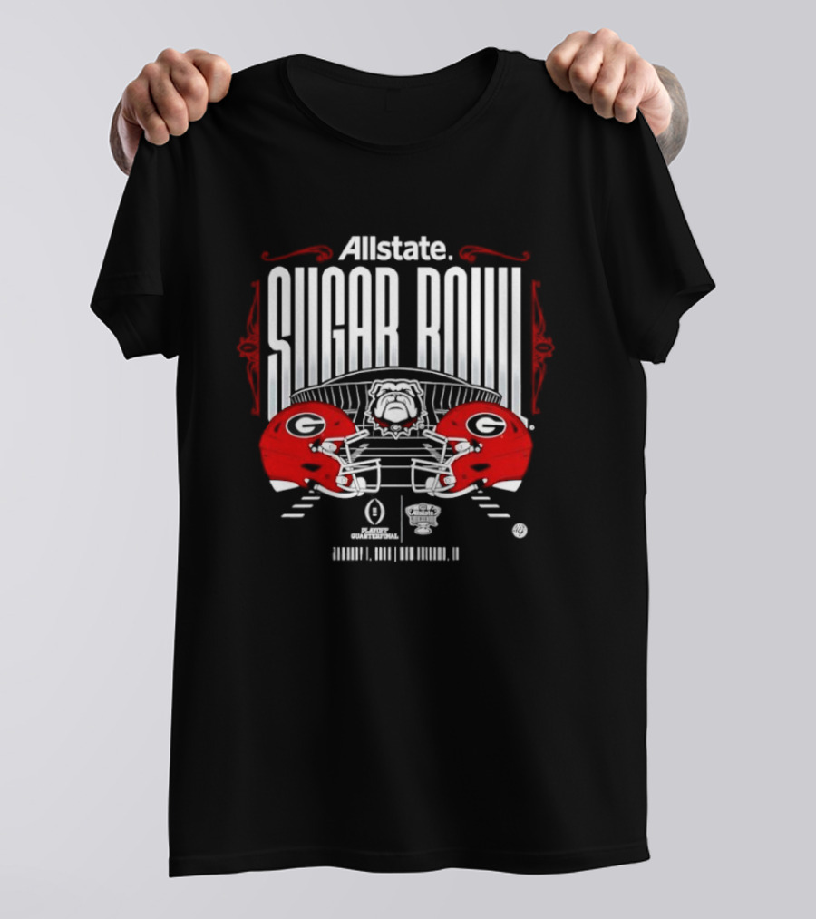 Allstate Sugar Bowl January 1 2008 New Orleans Georgia Bulldogs Football T-Shirt