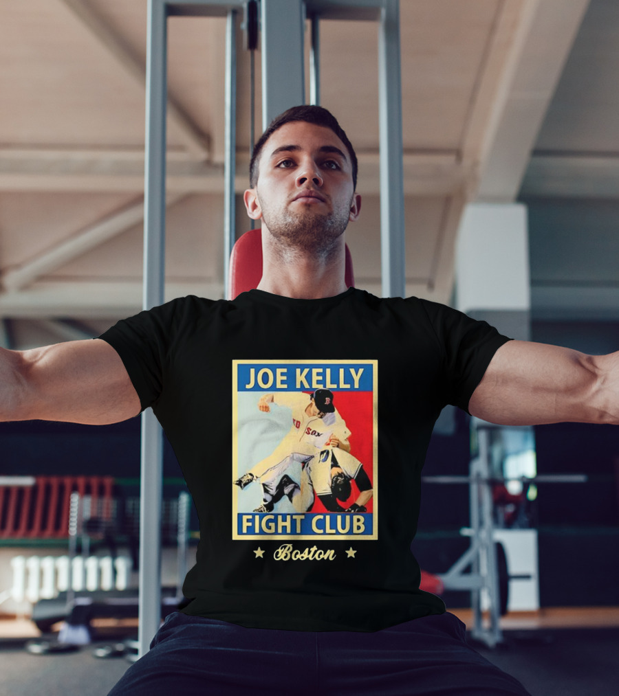 Joe Kelly Fight Club Boston Red Sox Baseball Action T-Shirt