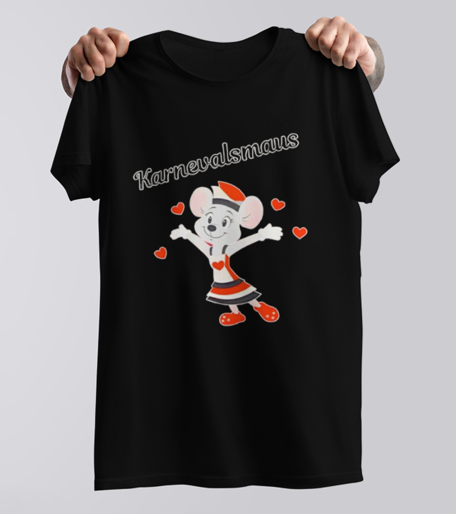 Karnevalsmaus Festive Mouse With Hearts T-Shirt