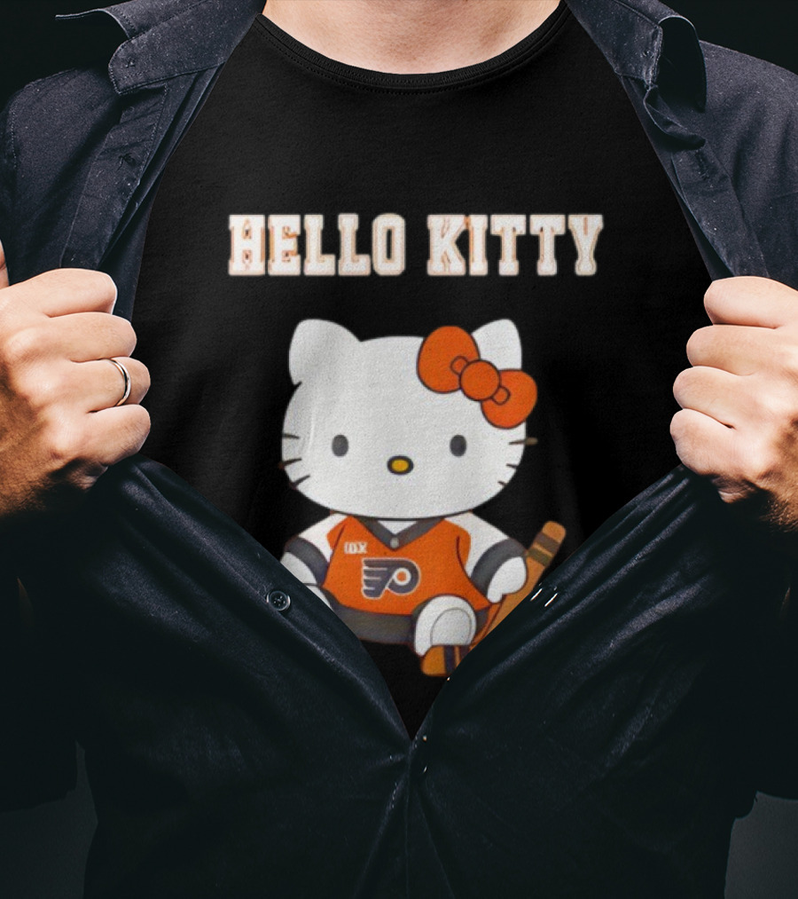 Philadelphia Flyers Hello Kitty Cute Collaboration Hockey Night T-Shirt
