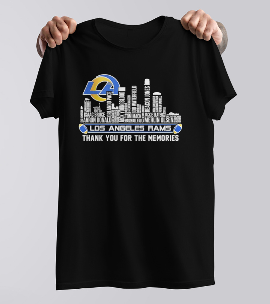 Los Angeles Rams Thank You For The Memories City Skyline LA T-Shirt