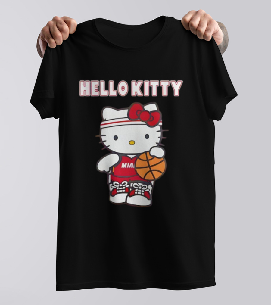 Hello Kitty Miami Basketball Crossover Cute Collaboration T-Shirt