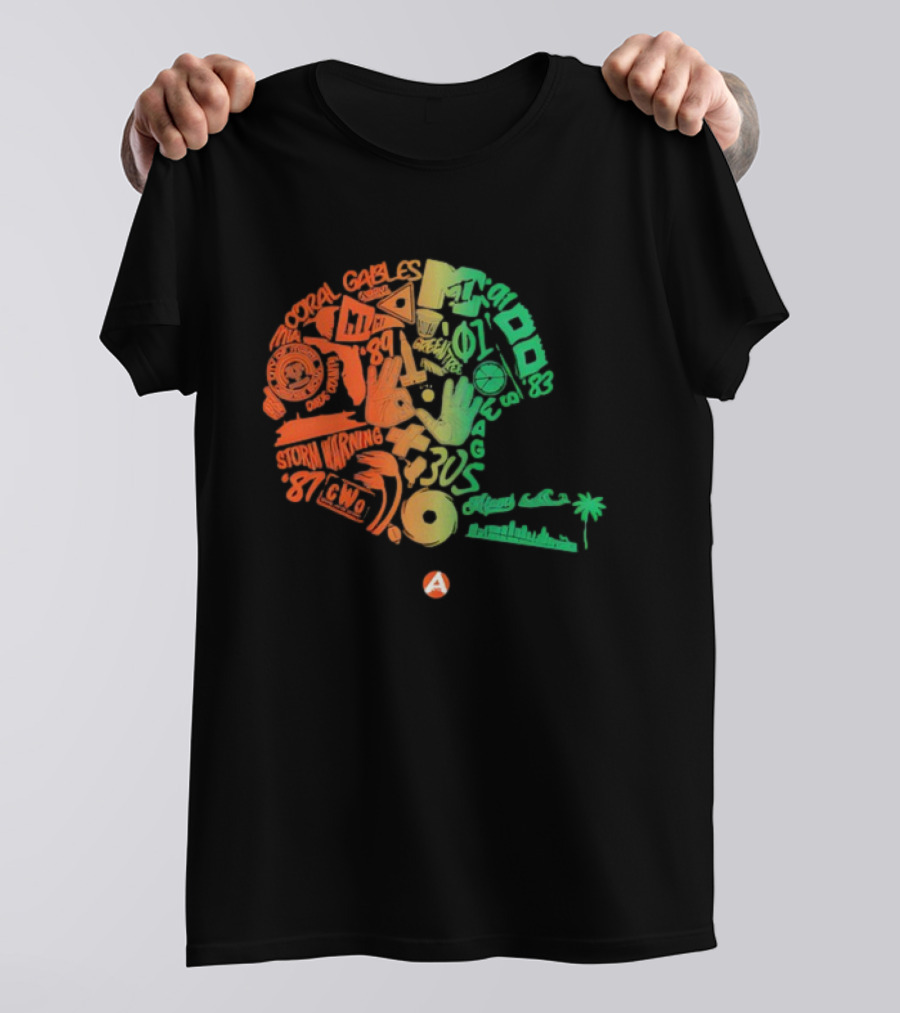 Miami Mash Up Storm Warnings Beach Chill Rainbow Tropical Vibes T-Shirt