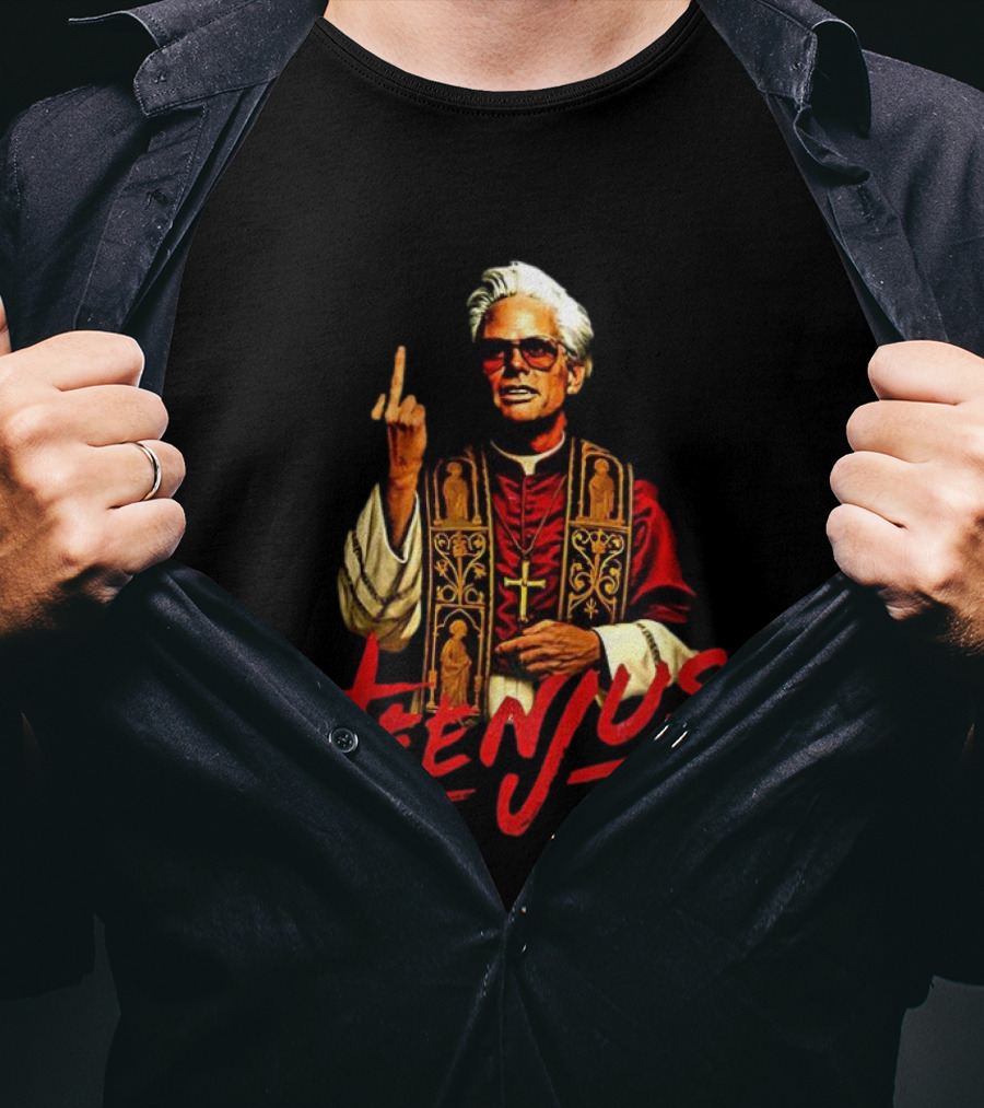 Saint Billy Middle Finger Teenjus Caricature T-Shirt