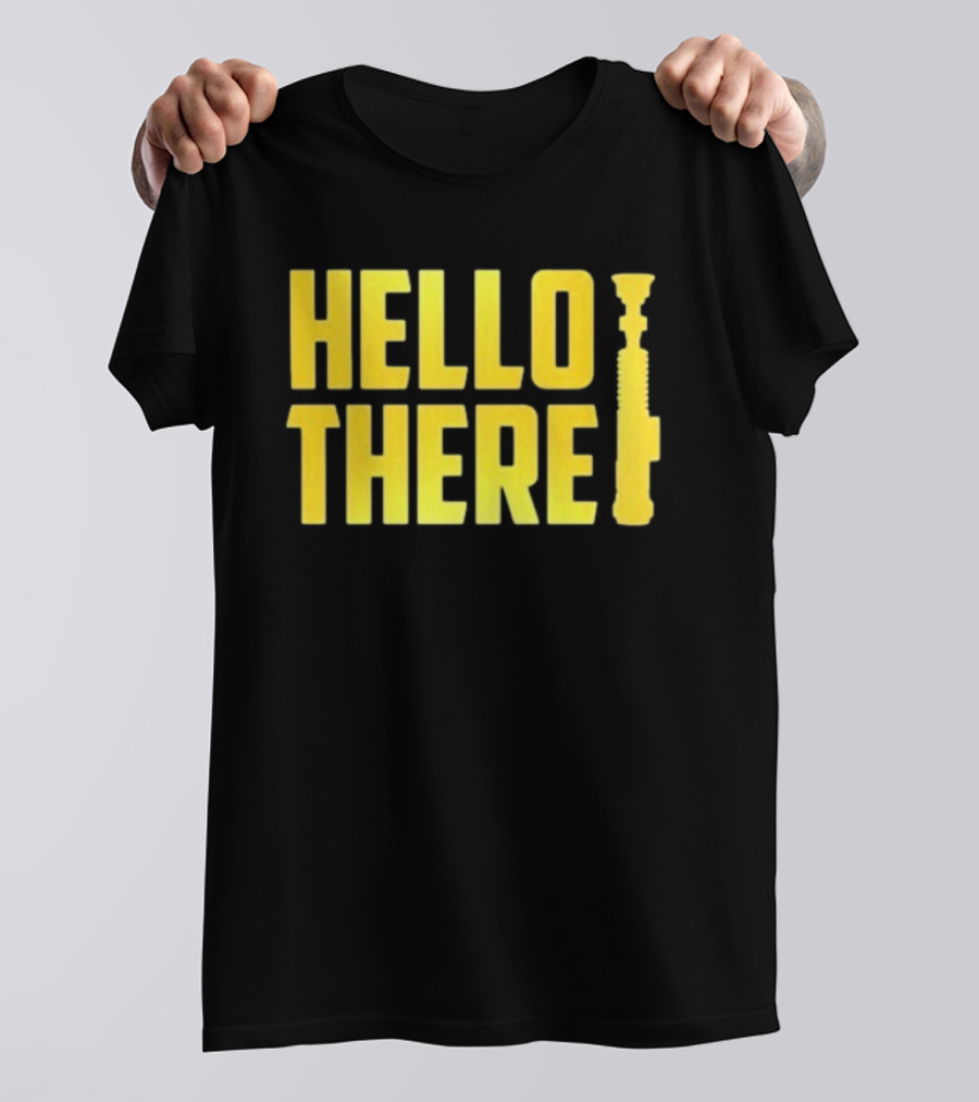 ScreenCrush Hello There Lightsaber Iconic Reference T-Shirt