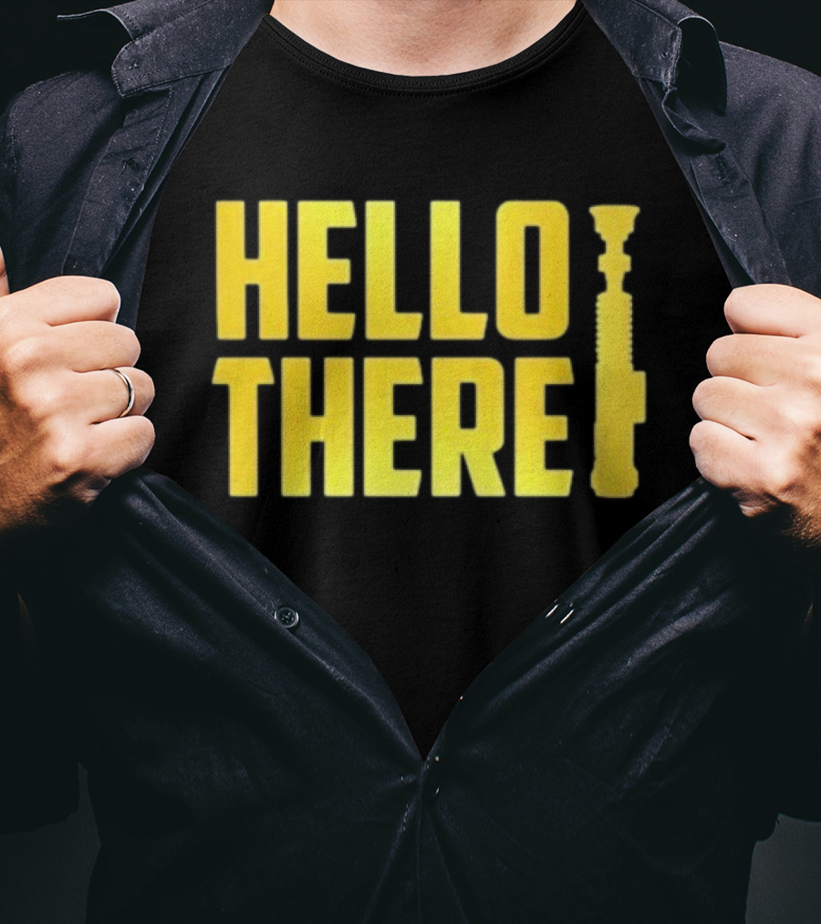 ScreenCrush Hello There Lightsaber Iconic Reference T-Shirt