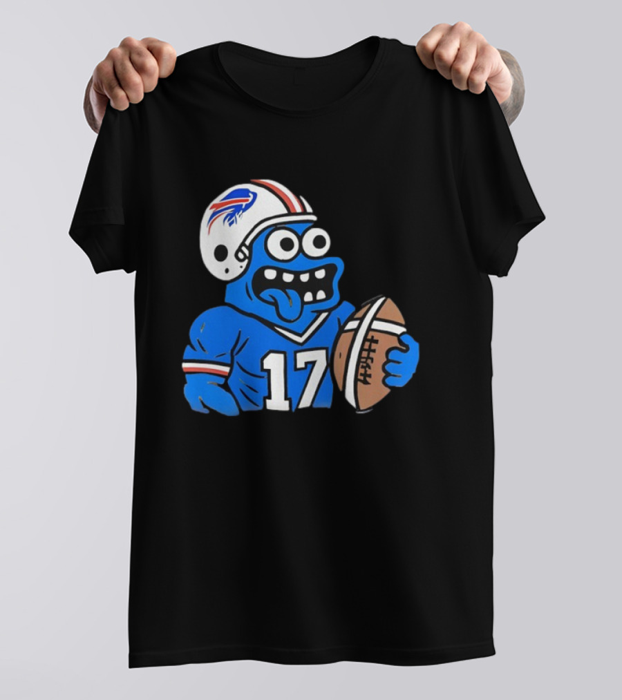 Monster Toast Josh Allen Buffalo Bills Football Player Cartoon T-Shirt