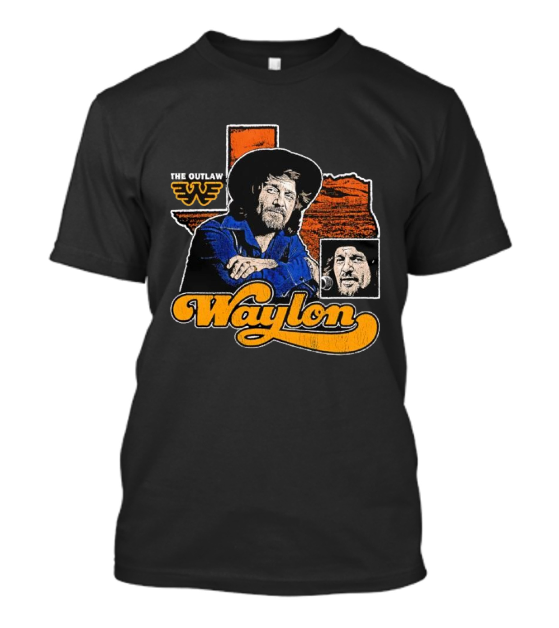 Seager Waylon Jennings The Outlaw Texas Heritage T-Shirt